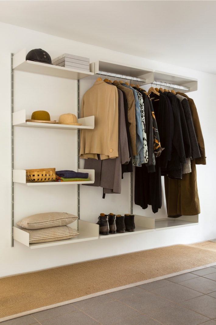 Classic hallway: hanging rails for coats; shelves for shoes and hatsSee more clothing storage in the Bedroom & wardrobe gallery