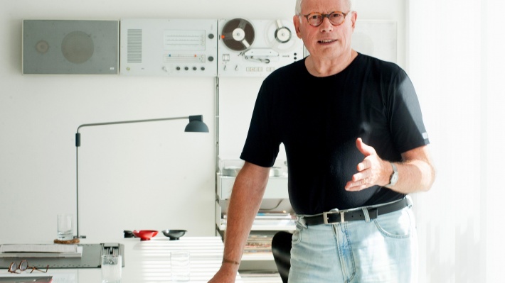 Dieter Rams in his home study