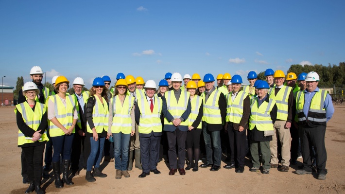 Vitsœ bondholders and supporters on site in Royal Leamington Spa as groundwork began