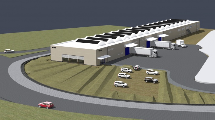 Vitsœ visualisation of new production building and HQ in Royal Leamington Spa