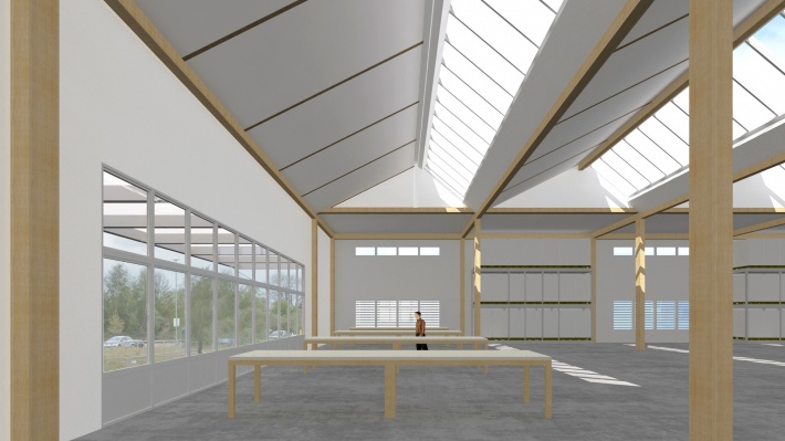 Vitsœ visualisation of new production building and HQ in Royal Leamington Spa