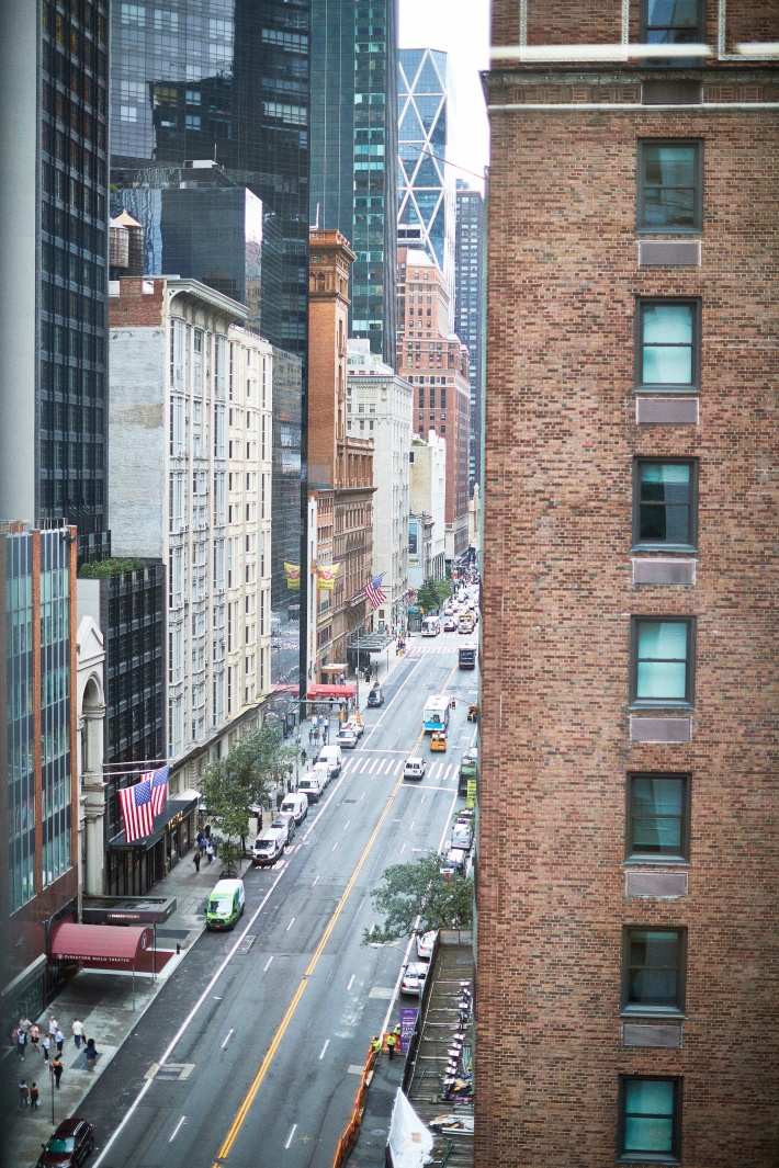 The view from Sue and Alan Ravitz’s window in New York