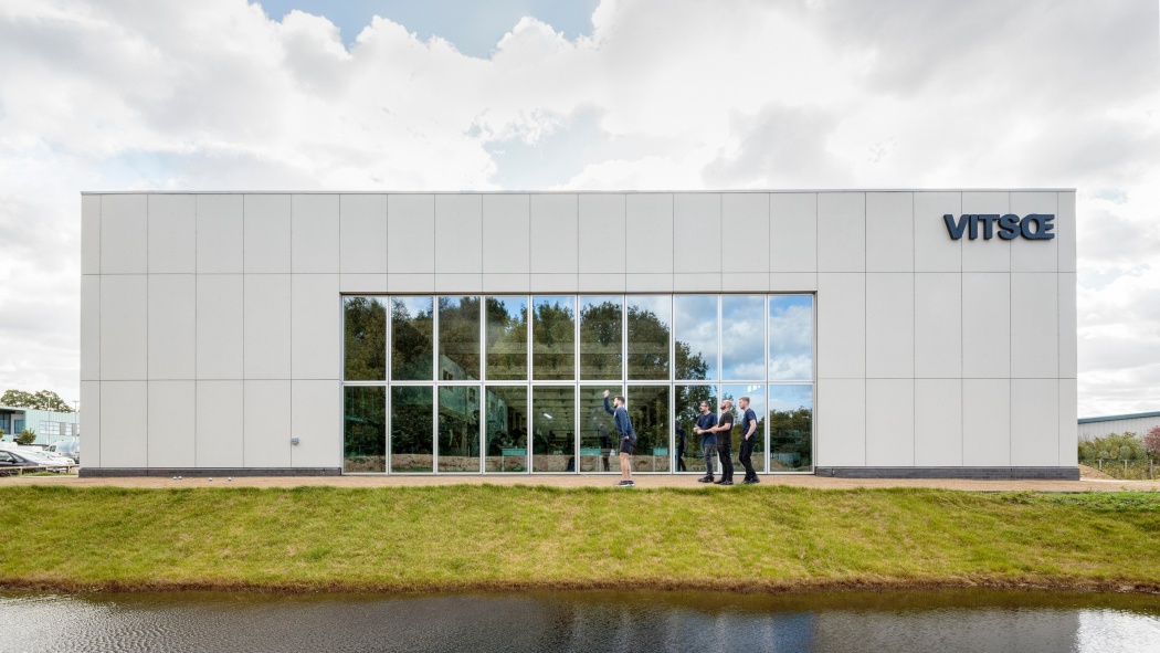 Headquarters: Royal Leamington Spa, United Kingdom. Vitsœ colleagues playing boules at lunchtime.