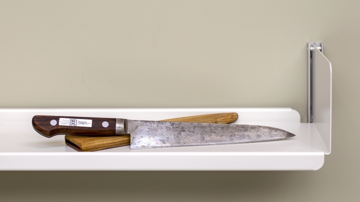 A Japanese knife at Vitsœ’s exhibition ‘A sense of belongings’ during London Design Festival 2018