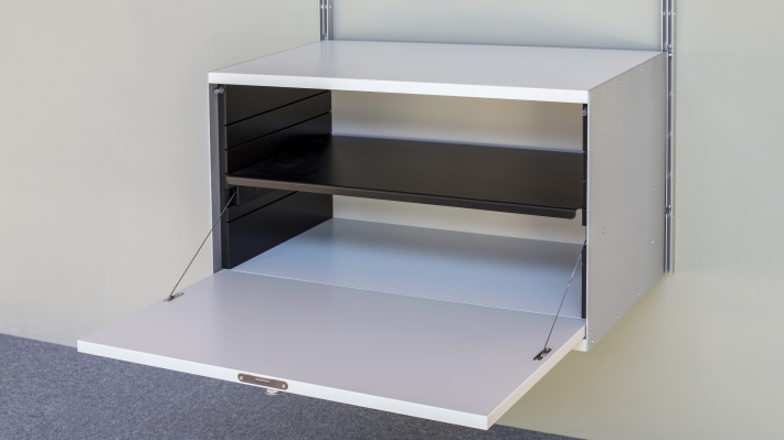 Locker Cabinet or cupboard. Modular shelving system. Designer Dieter Rams