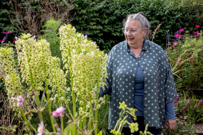 Studio Levien owner in her garden.