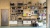 606 shelving system in off-white, with cabinets and bookshelves. Vitsœ, design Dieter Rams