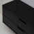 Two drawer cabinet. Vitsœ 606 shelving system, in black. Dieter Rams design