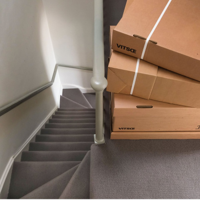 A few Vitsœ boxes containing 620 Chair